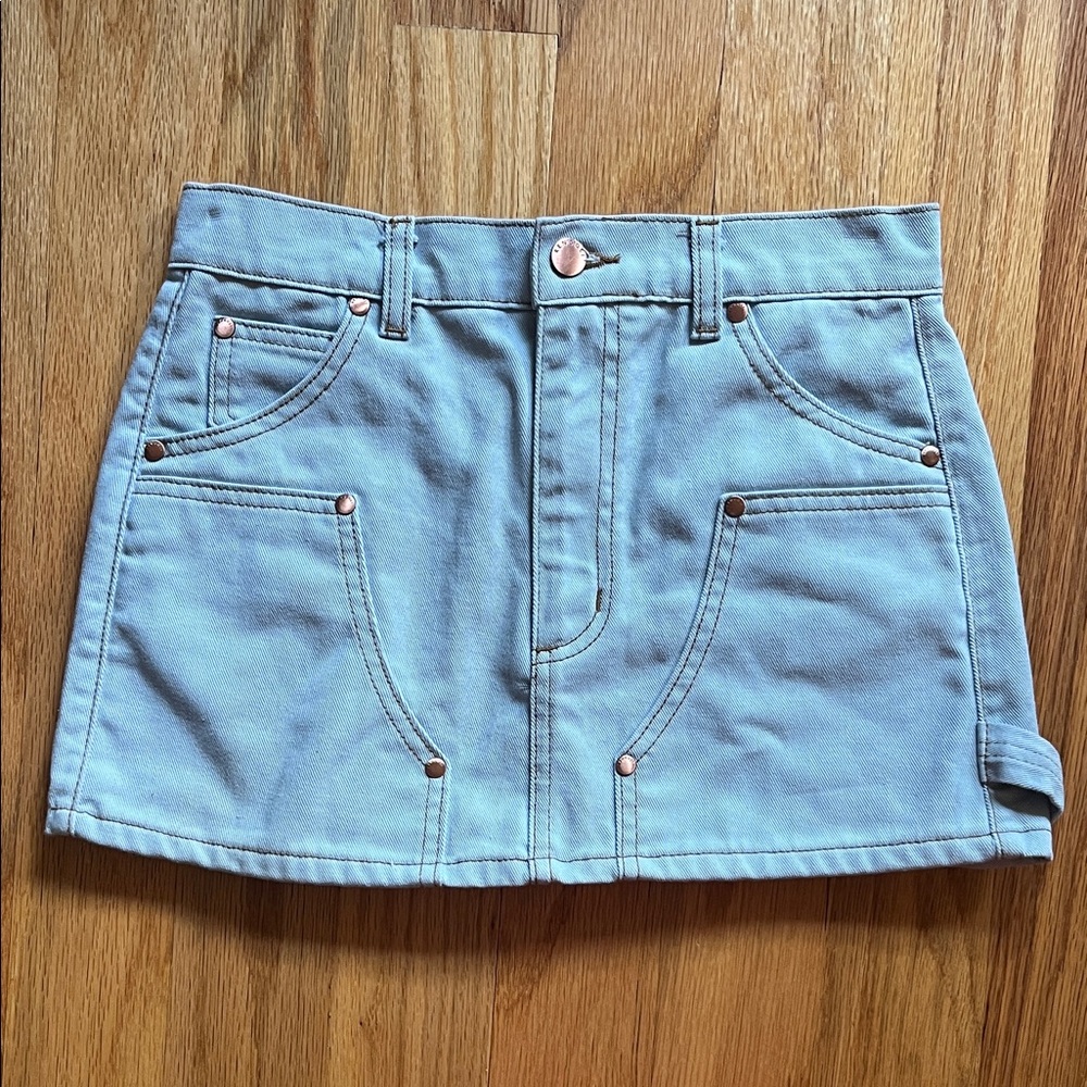 Renggli Sky Blue Cargo Mini Skirt XS - Picture 2 of 7
